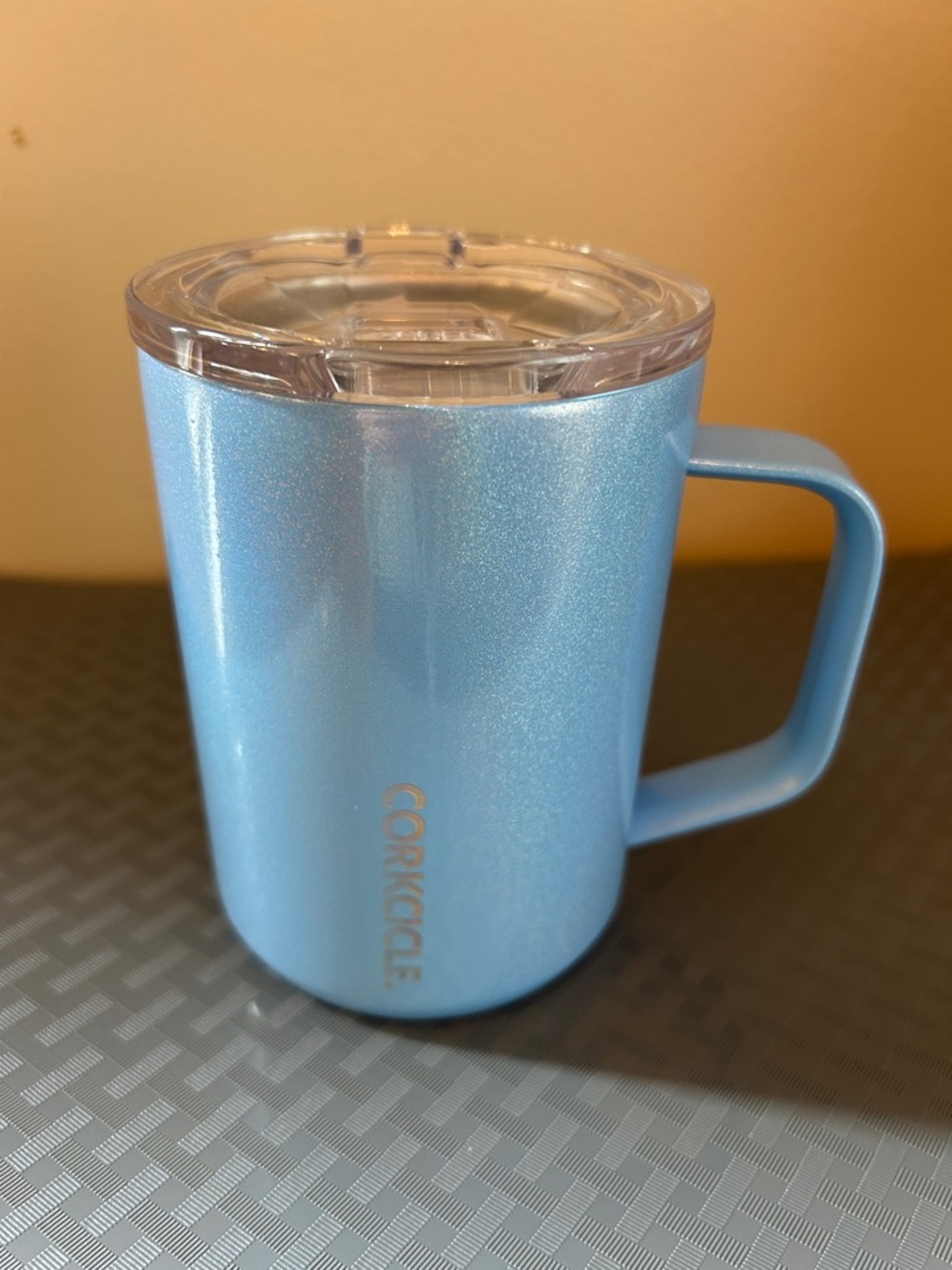 Corkcicle Metallic Mystic Frost Insulated Mug with Clear Lid 16 oz